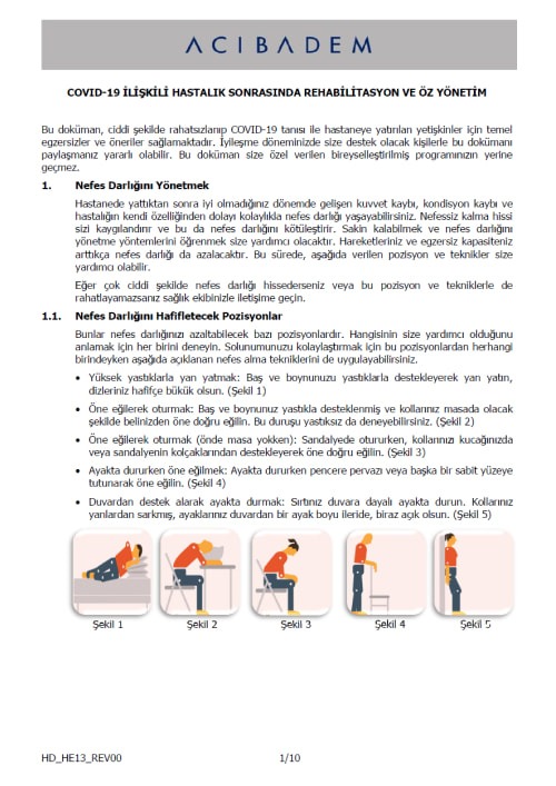 Covid-19 İlişkili Hastalık Sonrasında Rehabilitasyon